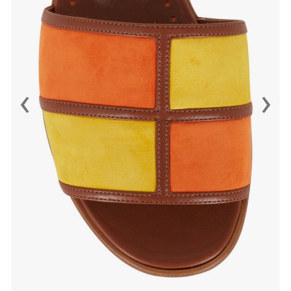 Manolo Blahnik Megacle Colorblock Flat Sandal Size 37 - Picture 6 of 10